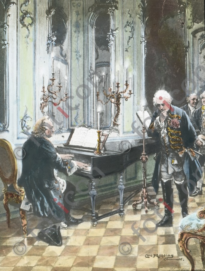 Johann Sebastian Bach und Friedrich der Große ; Johann Sebastian Bach and Frederick the Great (foticon-simon-fr-d-grosse-190-023.jpg)